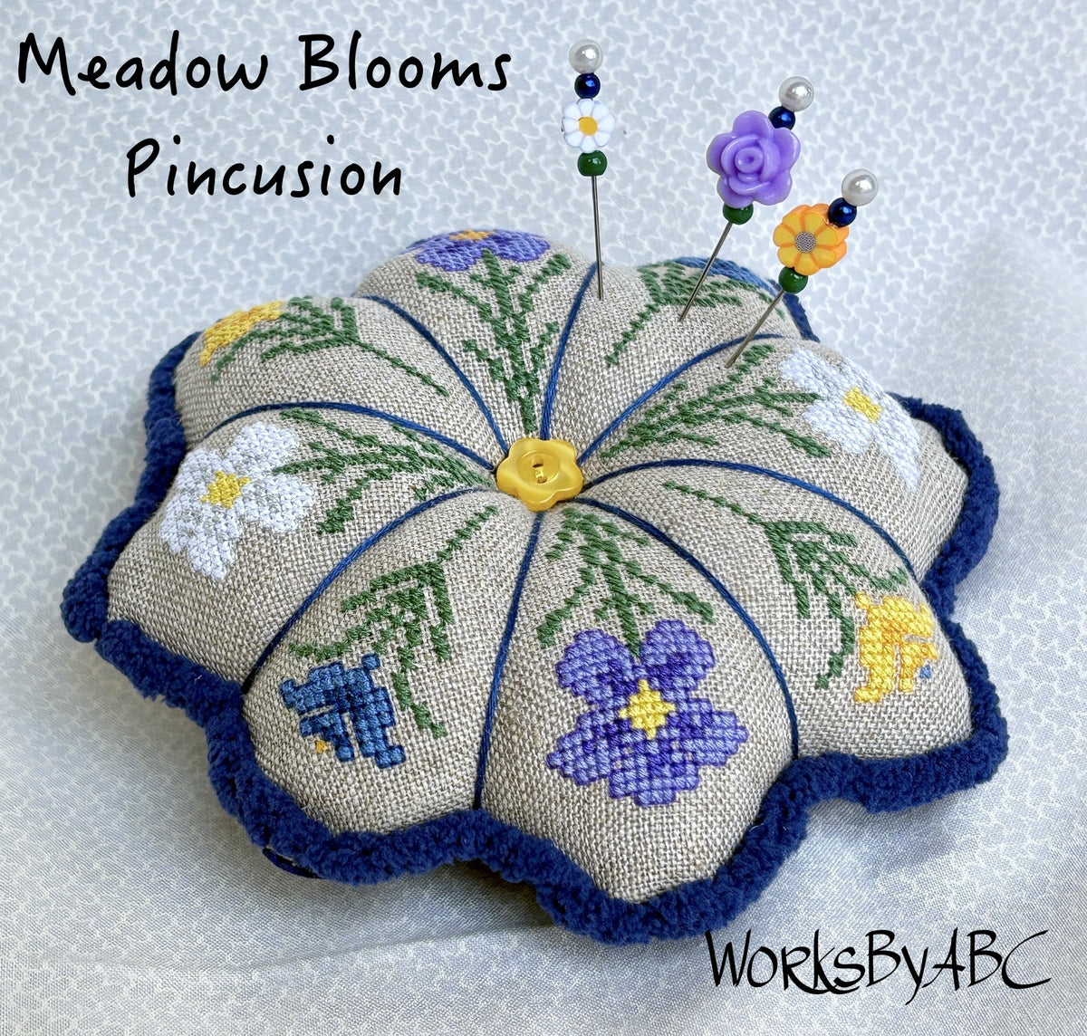 WorksByABC - Meadow Blooms Pincushion
