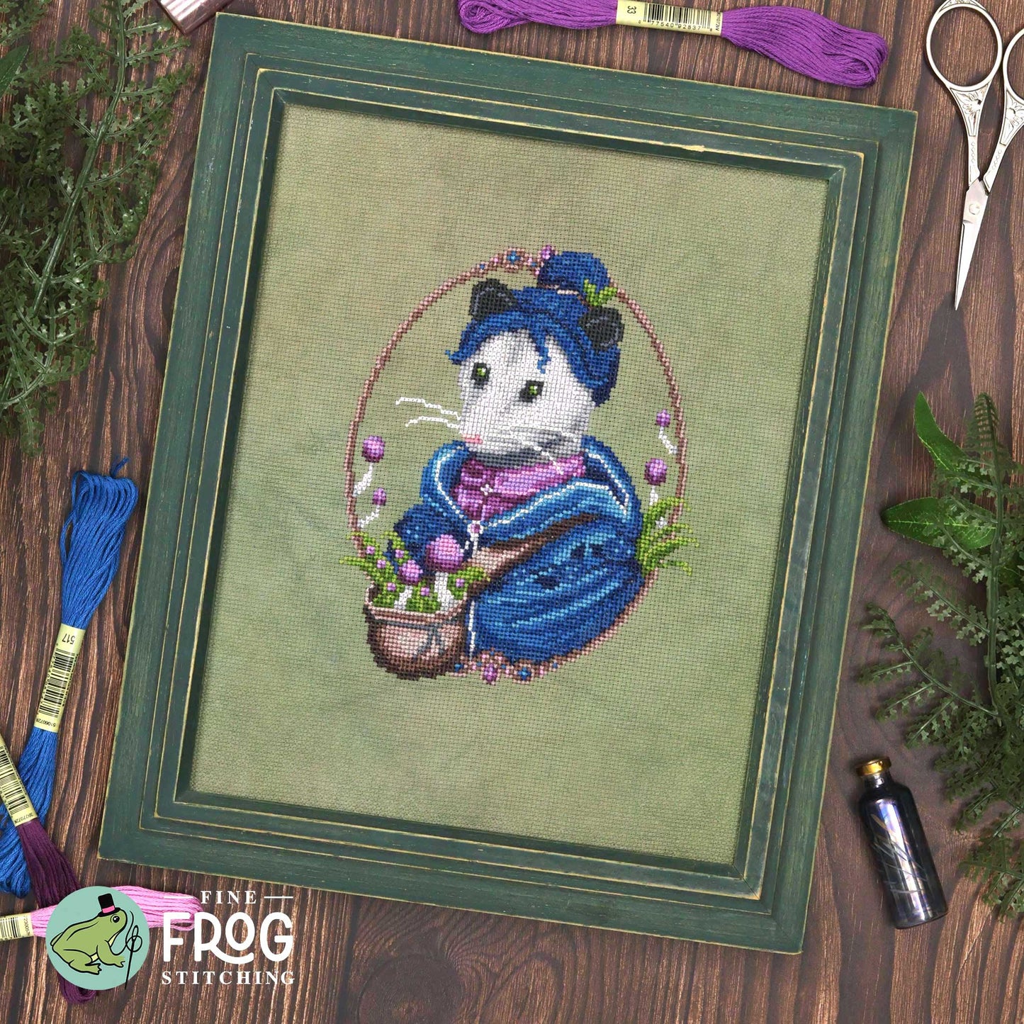 Fine Frog Stitching - Opossum Forager