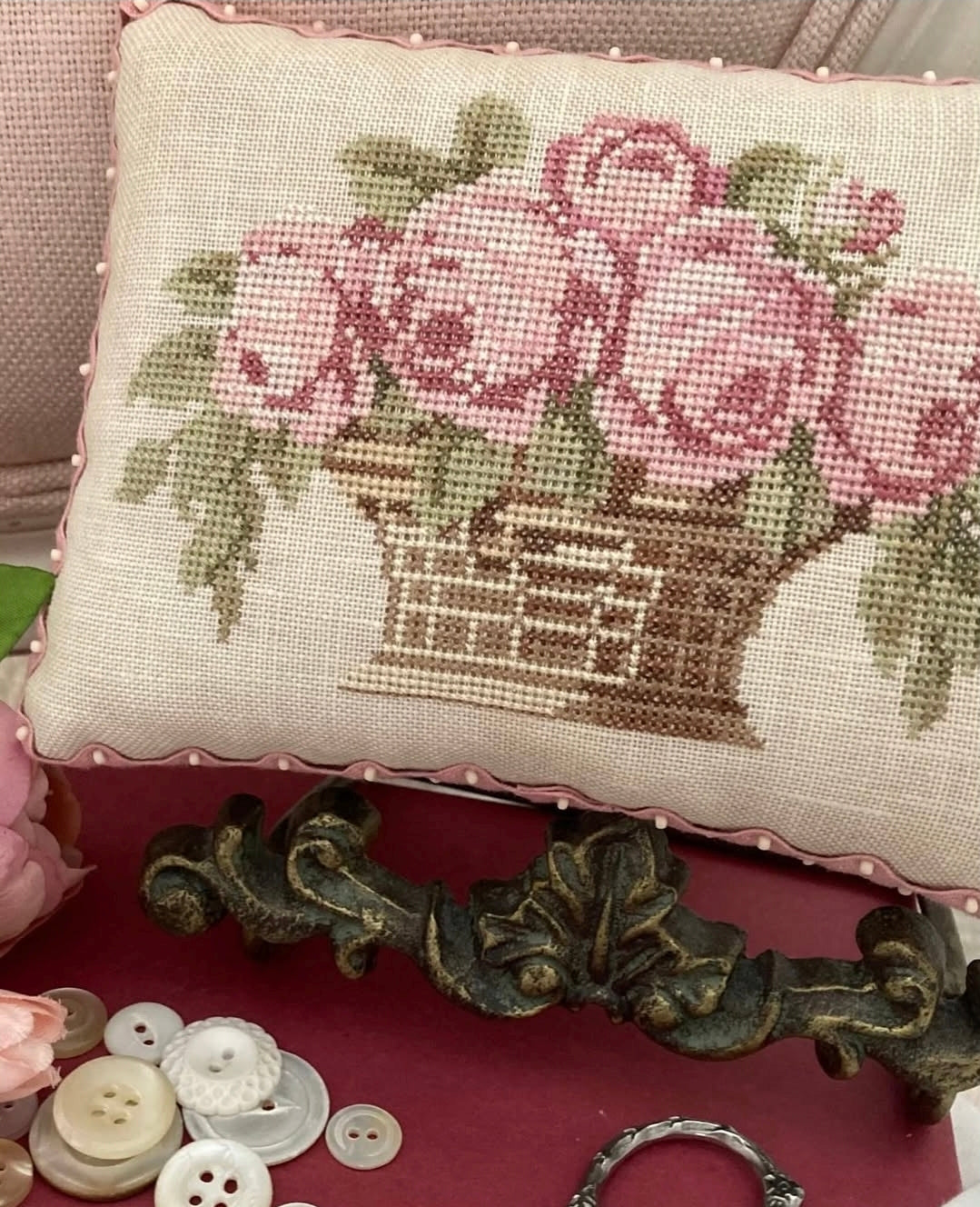 JBW Designs - Anna's Rose Basket (SHIPS EARLY APRIL)