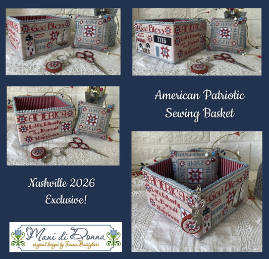 Mani di Donna - American Patriotic Sewing Basket