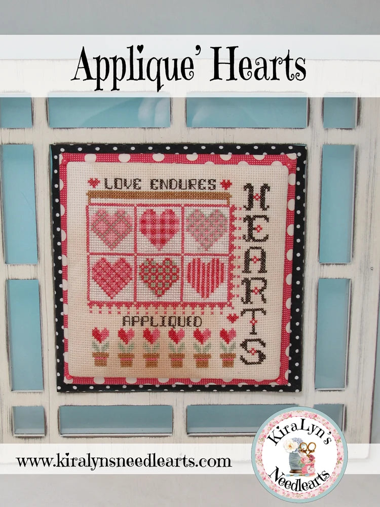 KiraLyn's Needlearts - Appliqued Hearts