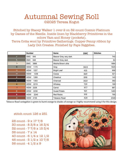 Teresa Kogut - Autumnal Sewing Roll [PRE-ORDER - SHIPS EARLY SEPTEMBER]