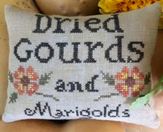 The Scarlett House - Dried Gourds and Marigolds