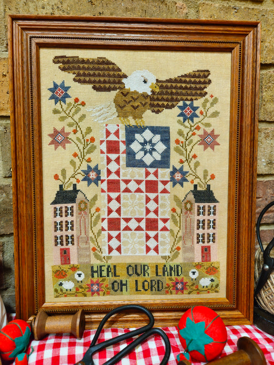 Quaint Rose Needlearts - Heal Our Land Sampler