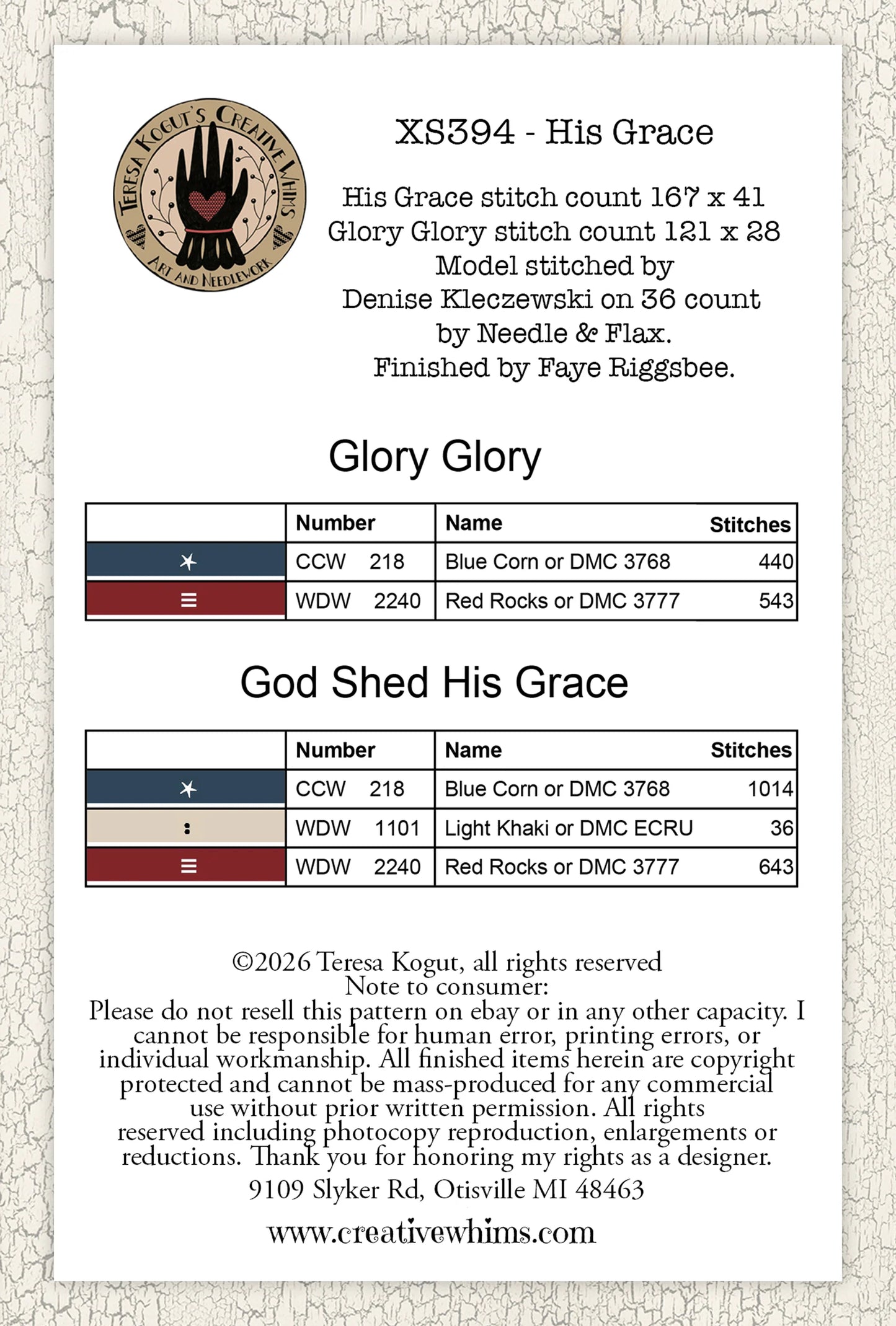 Teresa Kogut - His Grace [PRE-ORDER - SHIPS LATE JULY]