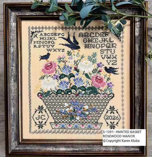 Rosewood Manor - Painted Basket [PRE-ORDER - SHIPS EARLY SEPTEMBER]