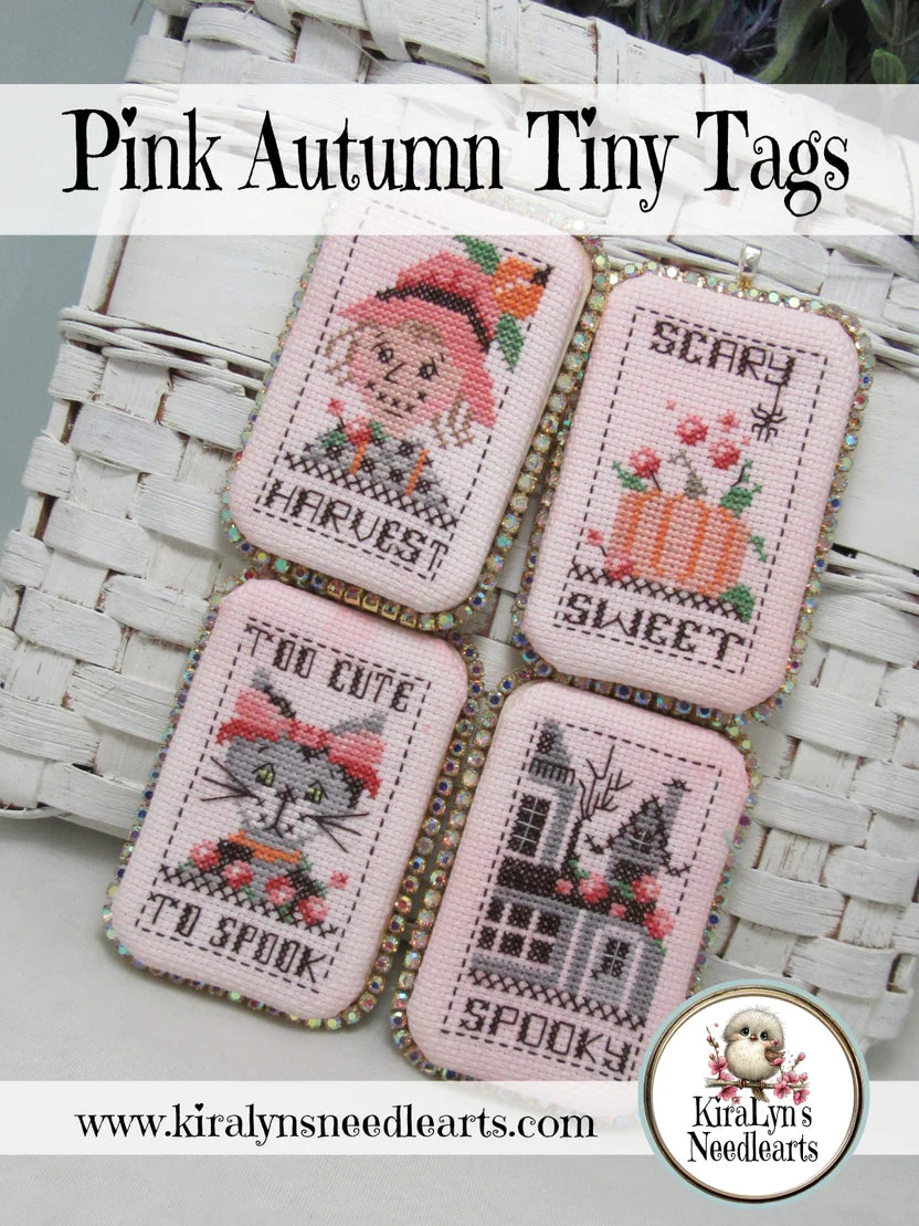 KiraLyn's Needlearts - Pink Autumn Tiny Tags