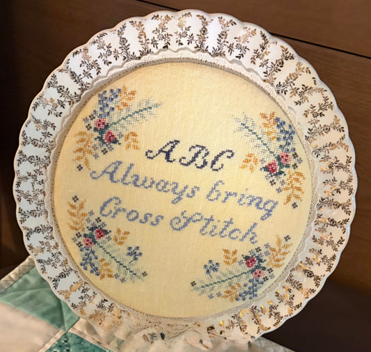 Annie Beez Folk Art - ABC ~ Always Bring Cross Stitch [Plate-itudes]