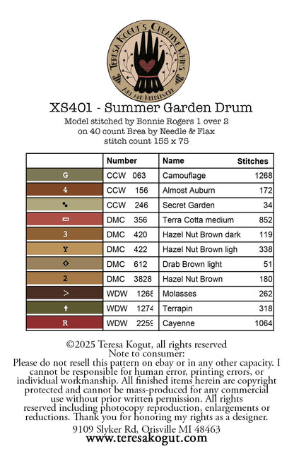 Teresa Kogut - Summer Garden Drum [PRE-ORDER - SHIPS LATE JUNE]