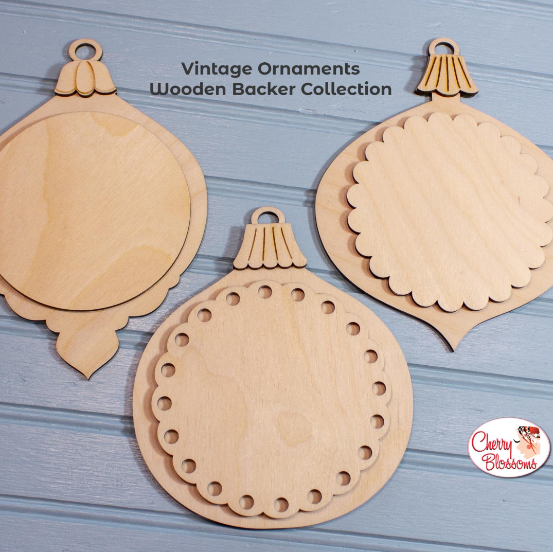 Cherry Blossoms - Vintage Ornaments Set Four (PRE-ORDER)